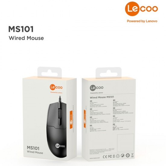 Lenovo Lecoo Ms101 Usb 1200dpi Optic Siyah Mouse