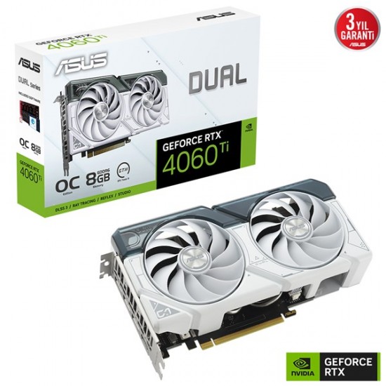 Asus 8gb Dual Rtx4060ti-o8g White Gddr6 128bit Pcie 4.0