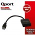 QPORT Q-UHD 0.15metre USB-HDMI Çevirici Adaptör Siyah