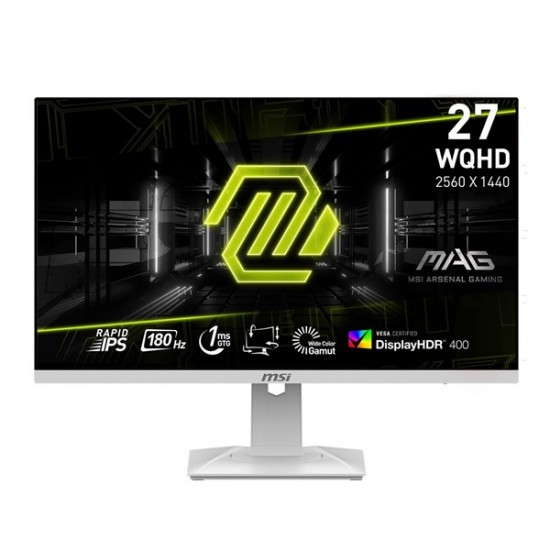 Msi 27" Flat Rapid Ips Mag 274qrfw 1ms 180hz Hdmi-dp Gaming Monitör 2560x1440 Beyaz