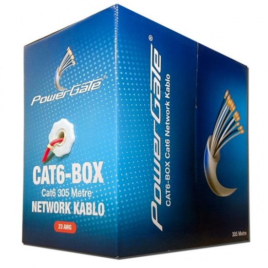 Powergate Cat6 Utp 23awg Kırmızı 305m Kablo Cat6-box-re