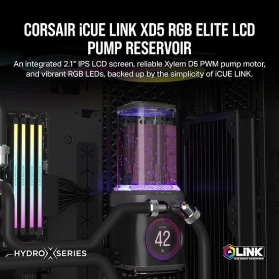 Corsair Icue Link Xd5 Rgb Elite Cx-9040009-ww Pump/reservoir Combo - Stealth Gray