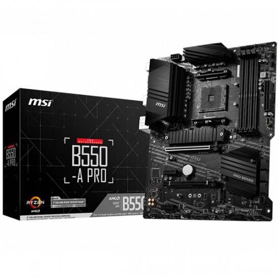 Msi B550-a Pro Ddr4 M2 Pcie Nvme Hdmi Dp Pcie 16x V4.0 Am4 Atx