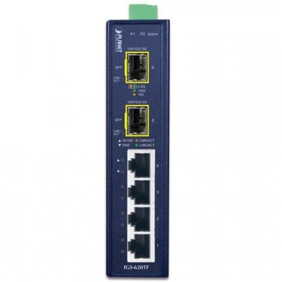 Planet 4port Pl-igs-620tf Gigabit 2-sfp 2.5-gigabit Endüstriyel Switch