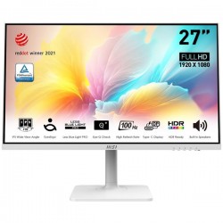 Msi 27" Ips Modern Md2712pw 1ms 100hz Hdmi Pivot Ev Ofis Monitörü 1920x1080 Beyaz