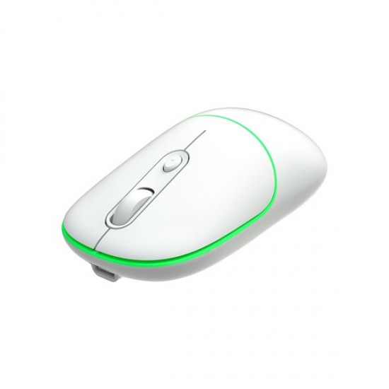 Lenovo Lecoo Ws210 Kablosuz + Bluetooth Sessiz şarjlı 1600dpi Optic Beyaz Mouse