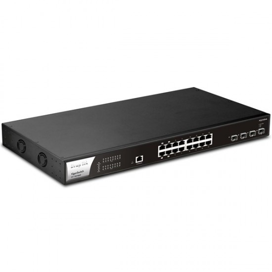 Draytek 16port Vigor Switch Pq2200xb 2.5 Gigabit 4-sfp 10gbe 400w Full Poe Yönetilebilir Switch