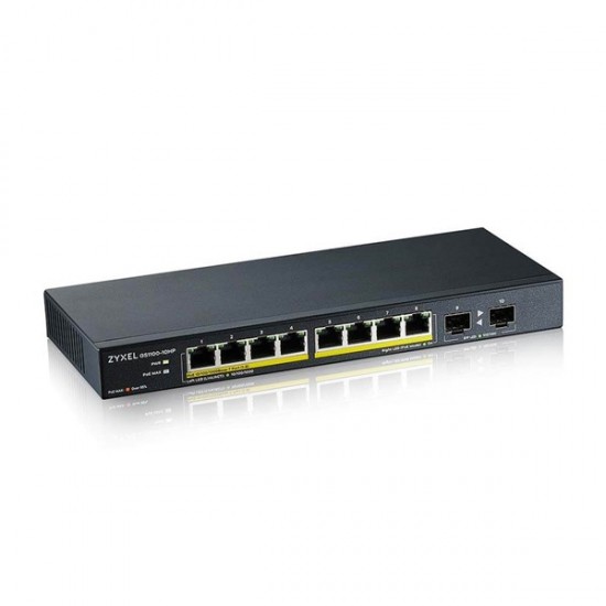 Zyxel 10port 130w 8port Poe Gs1100-10hp Gigabit 2x Sfp Yönetilemez Switch