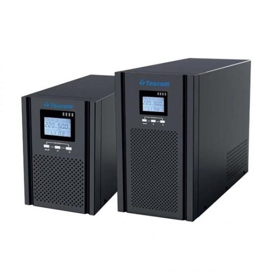 Tescom 10kva Teos+ 110 Online 1/1f Lcd Ekran Tower Ups ücretsiz Kurulum 16x 12v 9 Amper