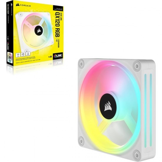 Corsair Co-9051005-ww Icue Link Qx120 Rgb 120mm Pwm Pc Fan Genişletme Kiti Beyaz