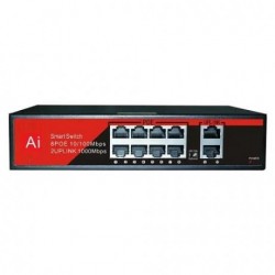 Ezcool 8port Ez-08psf 10/100 2-uplink 120w Full Poe Switch