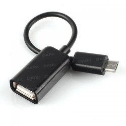 DARK 20cm DK-CB-USB2MICROTG2 Micro USB 2.0 OTG Kablo Siyah