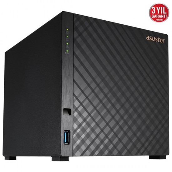 Asustor As1104t Realtek Qc 1 Gb Ram- 4-diskli Nas Server (disksiz)