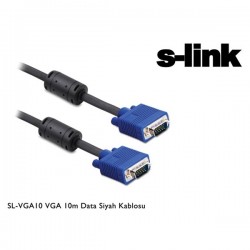 S-link SL-VGA10 VGA 10m Data Siyah Kablosu