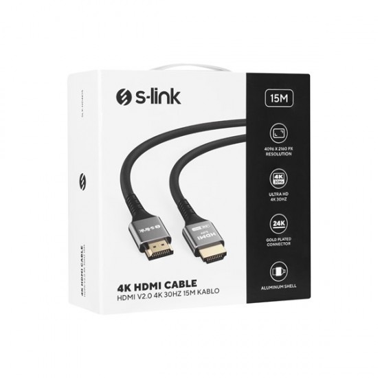 S-link Slx-hd4k15 15 Mt Metal V2.0 4k (4096*2160) 60hz Hdmi Kablo