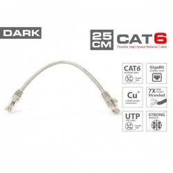 Dark Dk-Cb-Nt6u25g 25Cm Utp Cat6 Patch Kablo Grı Awg24/7