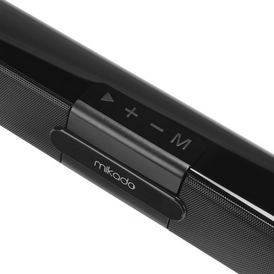 Mikado MD-SB101 Siyah 10Wx2 12V/1.5A BT+USB+AUX+TF Kartlı Ev Sinema Soundbar Speaker