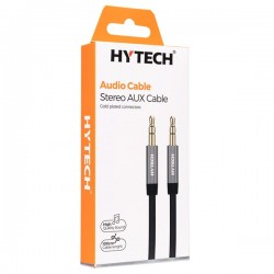 Hytech HY-X72 1m Gri Metal konektörlü 3.5mm Stereo Siyah Ses Kablosu