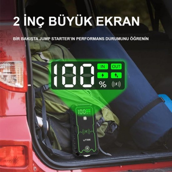 Utrai Js-1 Pro 16000mah Jump Starter Taşınabilir Akü Takviye Kiti + Taşıma çantası (js-1-pro)