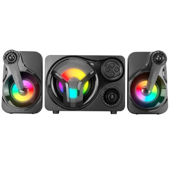 Mikado Md-bt28 5w+3w×2 Bt,tf Card,usb, Fm Radyo Siyah Led Işıklı Speaker