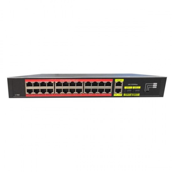 Tiwox 24port Tp-g2422sfp-poe300w Gigabit 2-sfp Uplink 300w Full Poe Switch