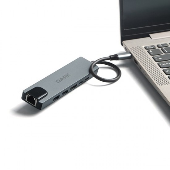 Dark Dk-ac-u31x47 Type-c To Ethernet / Hdmi / Usb 3.0 - Usb 2.0 / Usb-c Pd 100w Macbook Pro/air & Notebook/ultrabook Için Port çoklayıcı Hub