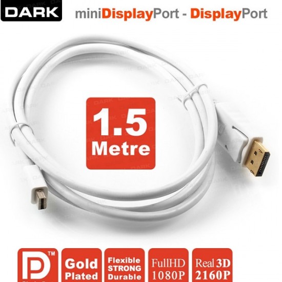 Dark Dk-cb-dpxmdpl150 1.5metre Mdp-dp Görüntü Kablosu