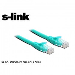 S-link Sl-cat603gr 3m Yeşil Cat6 Patch Kablo