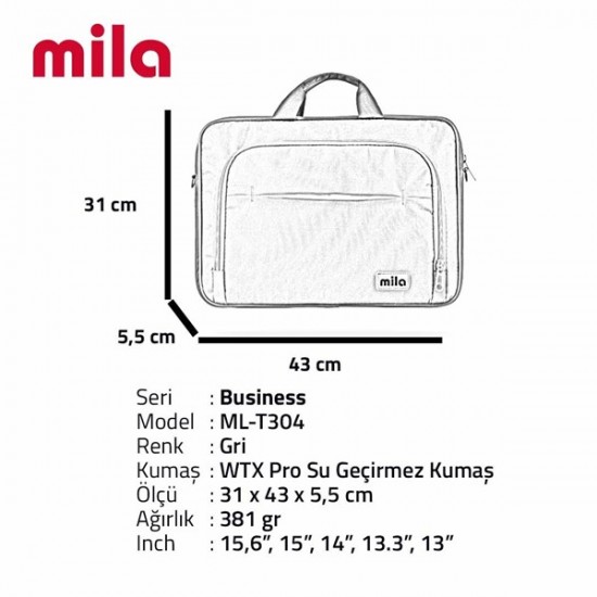 Classone 15.6" Mila T304 ML-T304 Business Serisi Macbook Laptop Notebook 