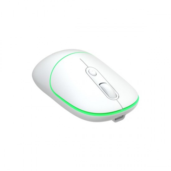 Lenovo Lecoo Ws210 Kablosuz + Bluetooth Sessiz şarjlı 1600dpi Optic Beyaz Mouse