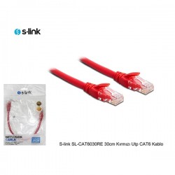 S-link Sl-cat6030re 30cm Kırmızı Utp Cat6 Patch Kablo