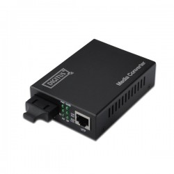 DIGITUS DN-82120-1 Media/Rate Converter, 10/100/1000Base-T - 1000Base-SX (Multimode 0.55 km, SC)