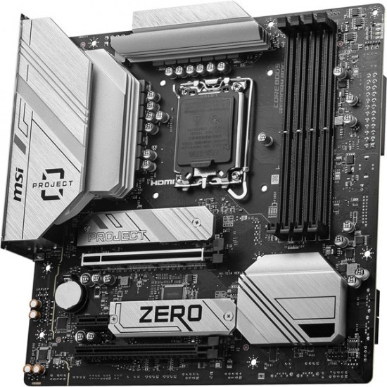 Msi B760m Project Zero Wifi-6e Ddr5  Hdmi-dp Pcie 4.0 1700p Matx