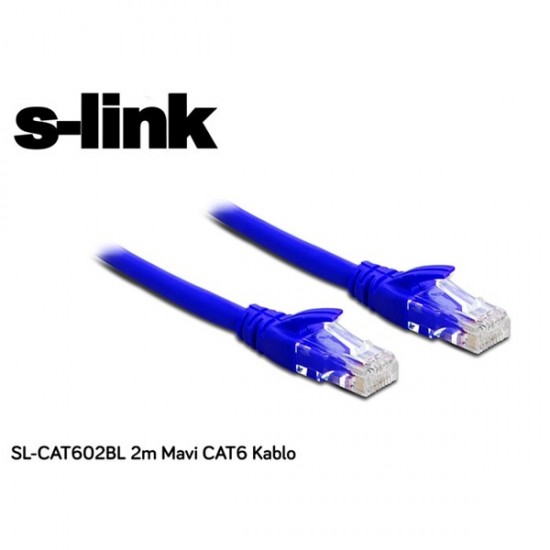 S-link Sl-cat602bl 2m Mavi Cat6 Patch Kablo