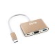 S-link Sl-usb-c68 0.15metre Type-c - Hdmi_usb 3.0 çevirici Adaptör Gold 4k