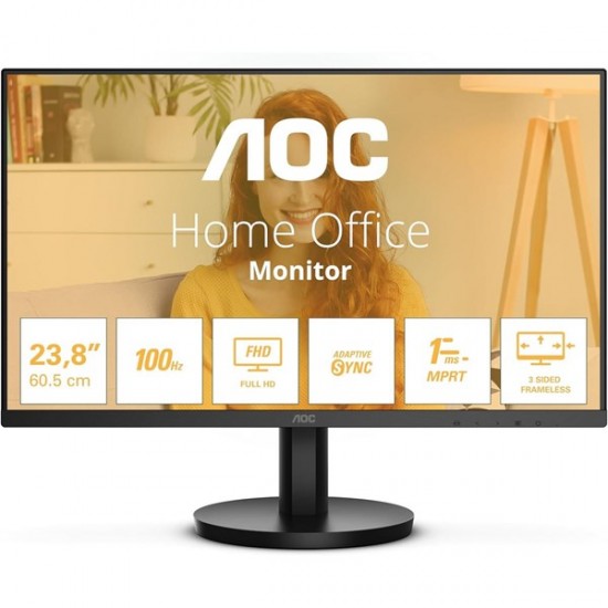 Aoc 23.8" Ips 24b3ha2 1ms 100hz Hdmi Multimedya Monitör