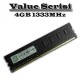 Gskill 4gb Ddr3 1333mhz Cl9 Pc Ram Value F3-1333c9s-4gns 1.5v