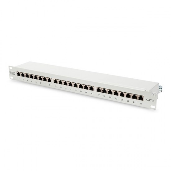 Digitus Dn-91624s 19" 24 Port Cat-6 Ftp Patch Panel, Zırhlı