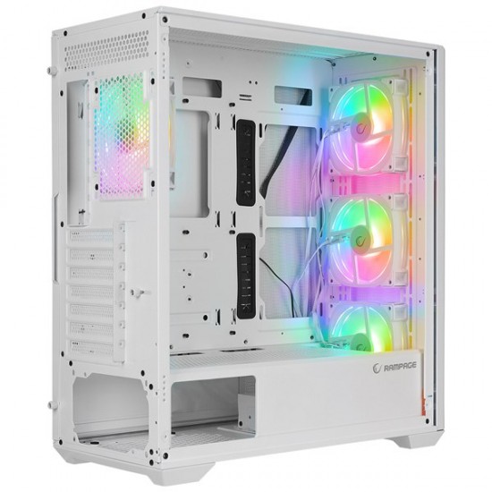 Rampage Vortex V3 4-rgb Fanli Gaming E-atx Pc Kasasi Beyaz