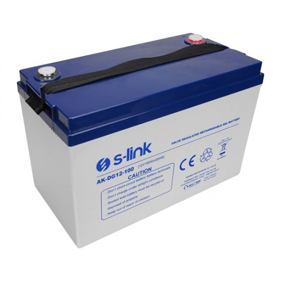 S-link Ak-dg12-100 12v 100ah Nano Silikon Jel Akü