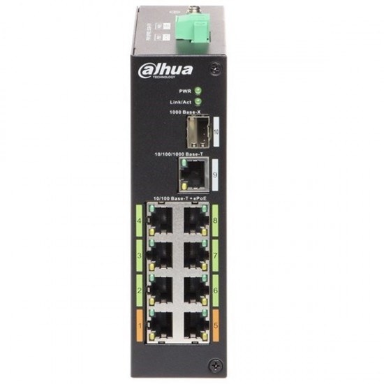 Dahua 8port Lr2110-8et-120 10/100 120w E-poe Endüstriyel Swicth