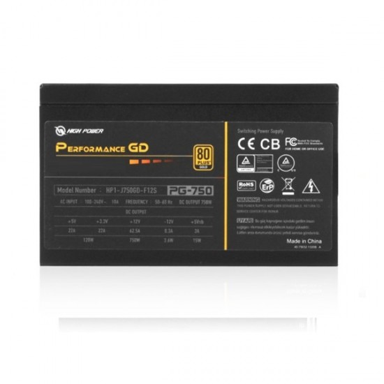 High Power 750w 80+ Gold Performance Gd Hp1-j750gd-f12s 12cm Fanlı Power Supply