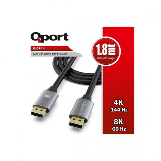 QPORT Q-DP14 2metre DP Kablo 1.4v