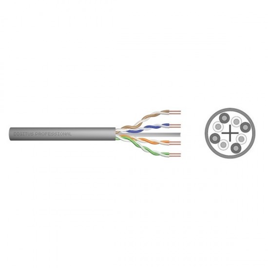 Digitus Cat6 Utp 23awg Gri 500m Makara Lszh Kablo 0.55mm Dk-1612-vh-5