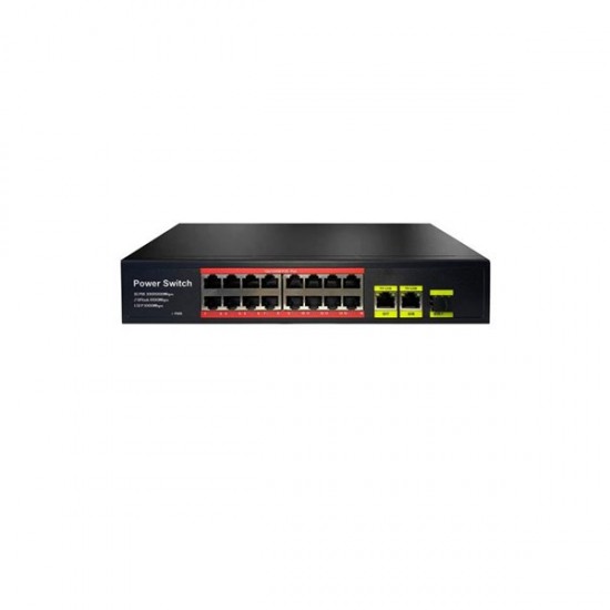 Tiwox 16port Tp-g1621sfp-poe300w Gigabit 2-sfp 1-uplink 300w Full Poe Switch