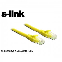 S-link SL-CAT603YE 3m Sarı CAT6 Patch Kablo