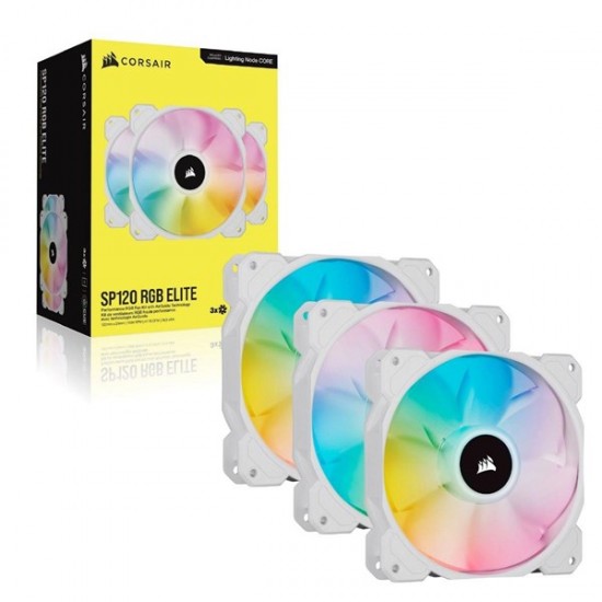 Corsair Co-9050137-ww Icue Sp120 Rgb Elite Beyaz 120mm Kasa Fanı-kontrol ünitesi 3--lü Paket