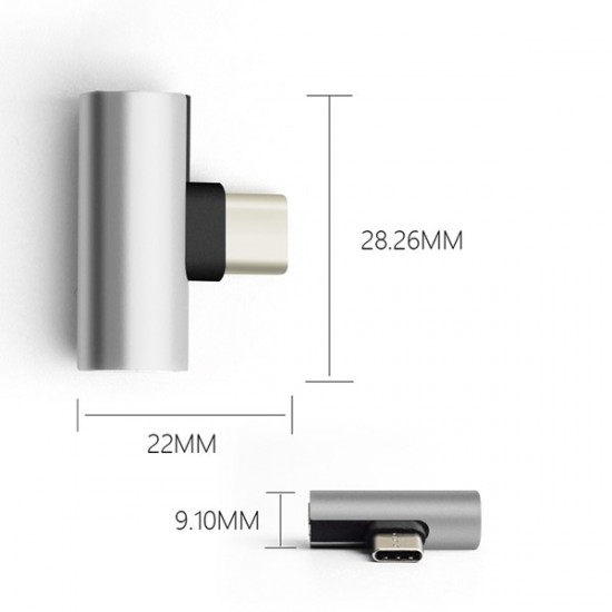 Codegen Type C + 3.5mm Stereo Dönüştürücü çoklayıcı Silver Adaptör Cdg-cnv78