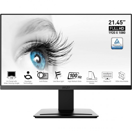 Msi 21.5 Va Pro Mp223 1ms 100hz Hdmi Ev Ofis Tip Monitör 1920x1080