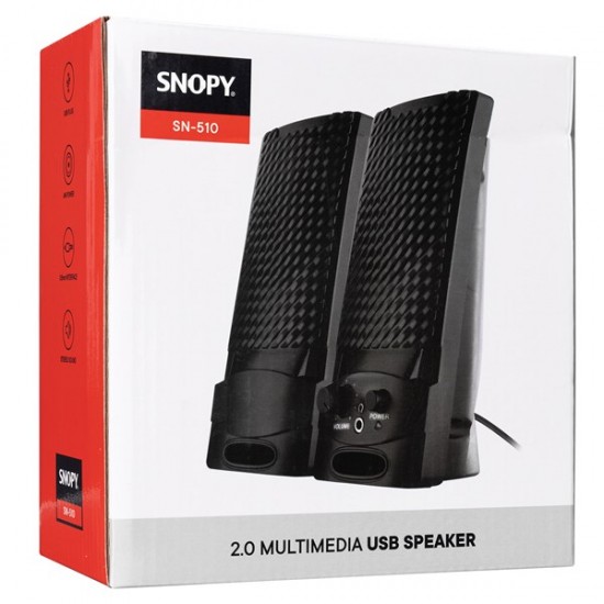 Snopy Sn-510 1+1 Usb Siyah Hoparlör